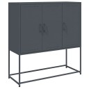  Highboard antrasitt 100,5x39x107 cm stål