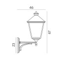 Norlys - London Up Utendørs Vegglampe Stor Hvit