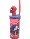 Marvel Spider-Man Vannflaske 3D Figur Tumbler 360 ml Rød/Blå