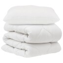 vidaXL Dyne Sett med pute 2 stk. Hvit Mikrofiber