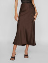 Vila Viellette Hw Midi Skirt - Noos - Brown - 38