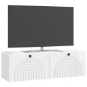  Vegghengt TV skap Høgglans hvit 98 x 31 x 30 cm Konstruert tre