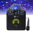 N-Gear Disco Block 410 Bluetooth Karaoke Høyttaler med 2 Mikrofoner og Discolys Svart