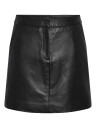 Y.A.S Lyma Leather Skirt Sort L