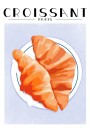 Croissant Paris Plakat Plakat / 21x30cm