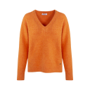 Samantha Sweater Orange Flame S V neck alpaca sweater