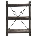 vidaXL Bokhylle 3 etasjer svart 60x30x80 cm heltre mango