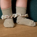 GoBabyGo Antiskli Bambus Liberty Ruffle Sokk Sand