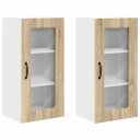  Kjøkkenskap 2 pcs Sonoma eik 40 x 31 x 80 cm Konstruert tre