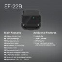 Epson EF-22B Mini Laserprojektor 1080p 1000 Lumen Svart