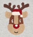 Hust And Claire Hust & Claire Princo Reindeer strikketvest til barn soft grey melange 128