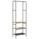  Klesstativ med hyller med hylle Sonoma eik 60 x 30 x 171 cm
