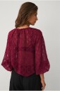 Ellos Collection   Bluse med frynsedetaljer   Rød