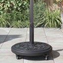 Parasolbase med hjul for Ø38 48 mm stenger 13 kg Rund