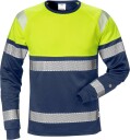 Fristads T-Shirt Lång Ärm 7519 Thv Klass 1 Varselgul/marinblå L