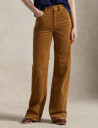 Polo Ralph Lauren Cotton Corduroy Wide-Leg Pant - Beige - 34
