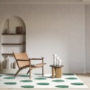 Wilton teppe   Leni hvit/grønn Størrelse: 160 x 230 cm