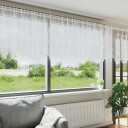  Gardiner med gardiner Blomster Hvit Polyester