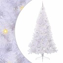  Kunstig juletre med 300 LED med stativ Hvit 240 cm PVC og stål