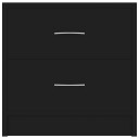 vidaXL Nattbord svart 40x30x40 cm sponplate