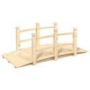 vidaXL Hagebro med rekkverk 150x67x56cm heltre gran