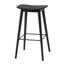 Muuto Fiber bar pallet høy Wood Base   75 cm   Black/Anthracite Black
