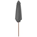 vidaXL Parasoll med trestang 270 cm antrasitt