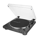 Audio-Technica AT-LP60X Helautomatisk Platespiller i Grå med USB og Utskiftbar Stift