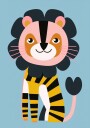 Happy Lion Plakat Plakat / 21x30cm