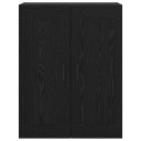  Veggskap Svart Eik 69,5 x 34 x 90 cm Konstruert tre