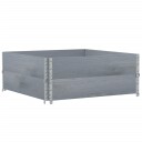  Pallekarmer 2 stk grå 100x100 cm heltre furu
