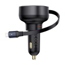 Baseus Car Charger Enjoyment Pro with lightning cable + USB-C 55W (black)