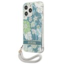 Guess Hardt Deksel til iPhone 13 Pro / 13 6,1" med Blomsterrem - Grønn