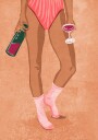 Wine and socks Plakat Plakat / 70x100cm