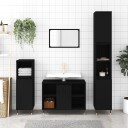  Baderomsskap svart 80x33x60 cm konstruert tre