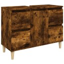 vidaXL Servantskap røkt eik 80x33x60 cm konstruert tre