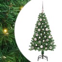 Kunstig juletre med 150 LED grønn 120 cm PVC og Stål og Plast