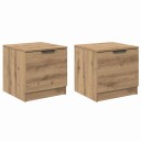  Sengeskap 2 pcs artisan eik 40 x 39 x 40 cm Konstruert tre