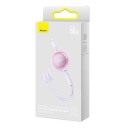 Baseus 3-i-1 USB-A Kabel 66W 1,1m Micro USB, USB-C & Lightning Lilla