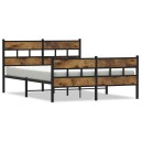  Sengeramme i metall uten madrass røkt eik 150x200 cm 8721158367471