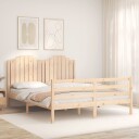 vidaXL Sengeramme med hodegavl 160x200 cm heltre 8720845993610