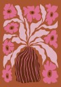 Mid century blooming pot Plakat Plakat / 30x40cm