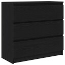  Skjenk svart eik 80x35x76 cm konstruert tre