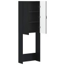 vidaXL Toalett skap UTRECHT Svart 66 x 25,5 x 190 cm Konstruert tre