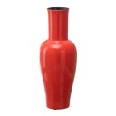 Bigbuy Home Vase 18 X 18 X 46,5 Cm Keramikk Oransje