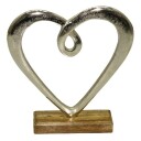 Dorre - Hedy skulptur hjerte 23 cm aluminium