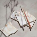 Stoff Nagel Stearinlys by Ester&Erik 6 pk Off white
