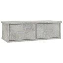 vidaXL Veggskuff betonggr? 60x26x18,5 cm sponplate