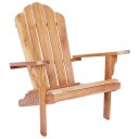 vidaXL Hage Adirondack stol Naturlig Massivt Teaktre