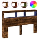  Hodegavl skap med LED røkt eik 160x17x102 cm 8721012465220